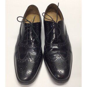 Cole Haan Dress Shoes Mens 9.5 M Wingtips Oxfords Black Leather